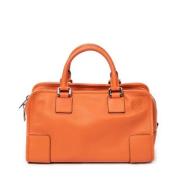 Pre-owned Leather handbags Loewe Pre-owned , Orange , Dames