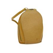 Pre-owned Leather backpacks Louis Vuitton Vintage , Yellow , Dames