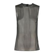 Basic Tanktop Ami Paris , Black , Dames