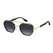 Zwart Goud Zonnebril Grijs Getint Stijl Marc Jacobs , Black , Heren