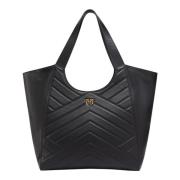 Tote Bag Puzzle Pinko , Black , Dames