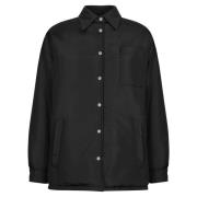 Oversize Shirt IN Nylon Bright add , Black , Dames