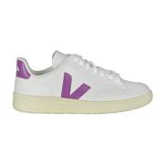 Leren Sneakers met Ronde Neus Veja , White , Dames