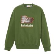 Avontuur Box Fit Badge Groene Sweater Timberland , Green , Heren