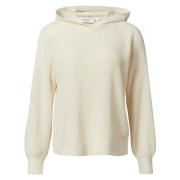 Gebreide Trui met Capuchon Comma , Beige , Dames