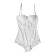 Witte badpak met één stuk gemaakt in Italië Dolce & Gabbana , White , ...