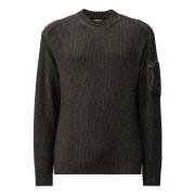 MultiColour Lambswool Sweater met Ciniglia Contrast C.p. Company , Mul...