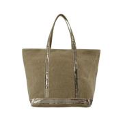 Khaki Shopper Tas met Leren Voering Vanessa Bruno , Green , Dames