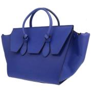 Pre-owned Leather handbags Celine Vintage , Blue , Dames