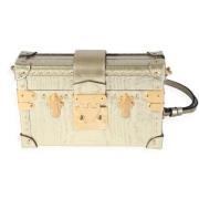 Pre-owned Leather clutches Louis Vuitton Vintage , Beige , Dames