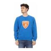 Sweatshirt met ronde hals en frontlogo Automobili Lamborghini , Blue ,...