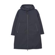 Blauwe Waterdichte Trenchcoat met Capuchon Tantä , Blue , Dames