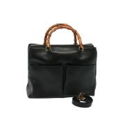 Pre-owned Leather gucci-bags Gucci Vintage , Black , Dames