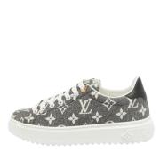 Pre-owned Denim sneakers Louis Vuitton Vintage , Black , Dames