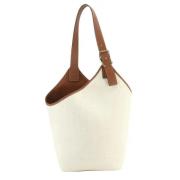 Pre-owned Canvas shoulder-bags Loewe Pre-owned , White , Dames