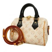 Pre-owned Fabric handbags Louis Vuitton Vintage , White , Dames