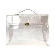 Pre-owned Plastic handbags Hermès Vintage , White , Dames