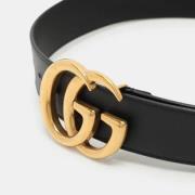 Pre-owned Leather belts Gucci Vintage , Black , Dames