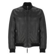 Omkeerbaar Leren Jack Zwart Ronde Hals The Jack Leathers , Black , Her...