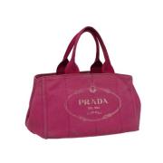 Pre-owned Canvas prada-bags Prada Vintage , Pink , Dames