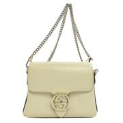 Pre-owned Leather gucci-bags Gucci Vintage , Beige , Dames