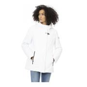 Korte gewatteerde jas met capuchon Baldinini , White , Dames