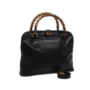 Pre-owned Leather gucci-bags Gucci Vintage , Black , Dames