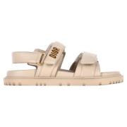 Pre-owned Leather sandals Dior Vintage , Beige , Dames