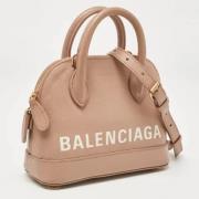 Pre-owned Leather balenciaga-bags Balenciaga Vintage , Beige , Dames