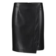 Rok van imitatieleer in effen kleur Betty & Co , Black , Dames