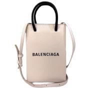 Pre-owned Leather balenciaga-bags Balenciaga Vintage , Beige , Dames