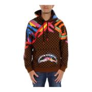 Checkit Hoodie Bruin Katoenen Hoodie Sprayground , Brown , Heren