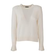 Kasjmierwoltrui Hoge Hals Gewatteerd Nenette , Beige , Dames