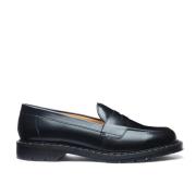 Zwarte Hi-Shine Penny Loafer Schoen Solovair , Black , Heren