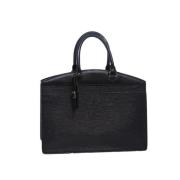 Pre-owned Leather handbags Louis Vuitton Vintage , Black , Dames