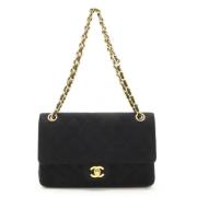 Pre-owned Leather chanel-bags Chanel Vintage , Black , Dames