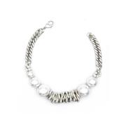 Zilveren ketting met witte parels Perrine Taverniti , Gray , Dames