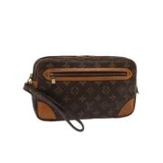 Pre-owned Canvas clutches Louis Vuitton Vintage , Brown , Dames