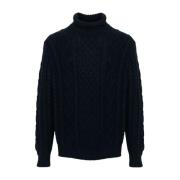 Blauwe Sweater Collectie Kiton , Blue , Heren