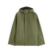 Korte Waterdichte Parka met Capuchon Aspesi , Green , Heren