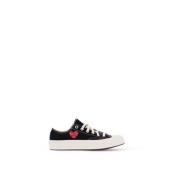 Chuck 70 Lage Canvas Sneakers Comme des Garçons Play , Black , Heren