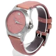 Pre-owned Leather watches Gucci Vintage , Pink , Dames