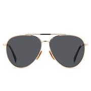 Aviator Metal Zonnebril Eyewear by David Beckham , Yellow , Heren