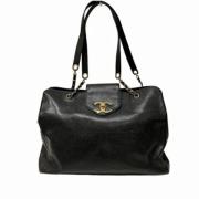 Pre-owned Leather chanel-bags Chanel Vintage , Black , Dames