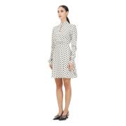 Polka Dot Korte Jurk Vivian Mar De Margaritas , White , Dames