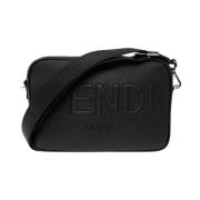 Schoudertas met logo Fendi , Black , Heren