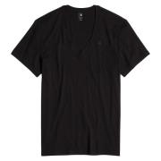 Basis V-hals T-shirt 2-pack G-star , Black , Heren