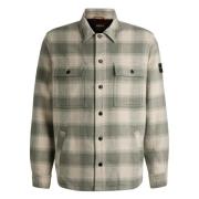 Modern Overshirt met Eigentijds Ruitpatroon Hugo Boss , Beige , Heren