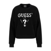 Dames Logo Sweater Guess , Black , Dames