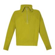 Wollen Sweater met Hoge Hals en Rits Liu Jo , Green , Dames